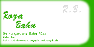 roza bahn business card
